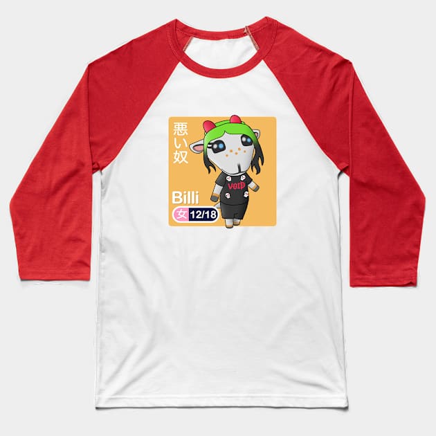 Billi Goat Baseball T-Shirt by Riki Prosper